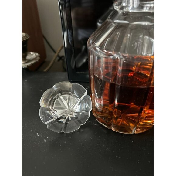 Georgian Lead Glass Decanter 3 Neck Rings and Mushroom Stopper, circa 1820 - Picture 7 of 8